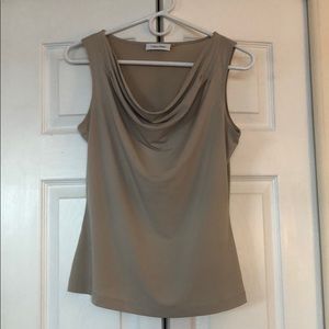 Beige Calvin Klein Sleeveless Top